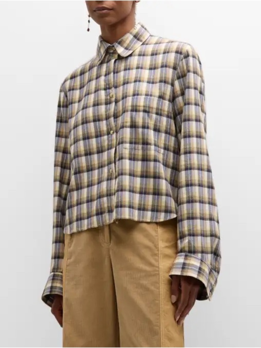Twp Dude With Snaps Plaid Flannel Shirt XS/Small
